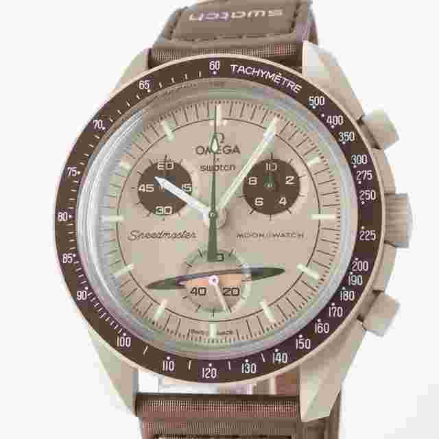 Omega
                           
                                 x Swatch Moonswatch Mission To Saturn SO33T100 Quartz Box Papers Used