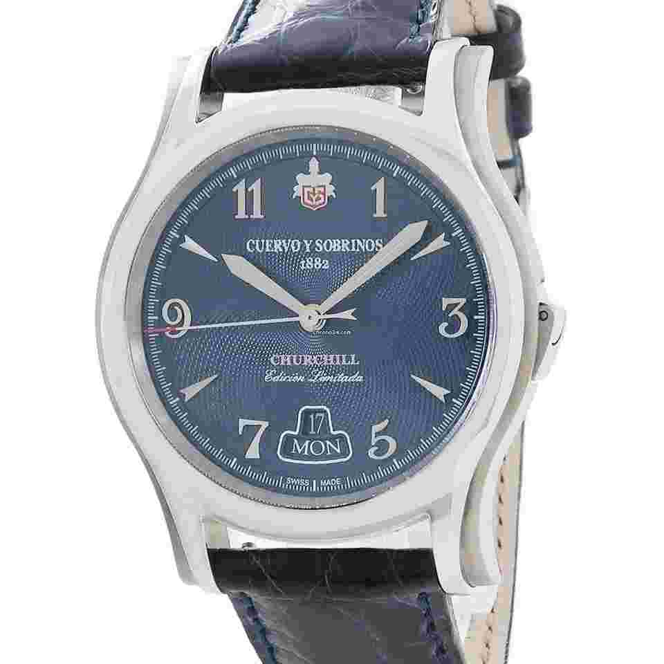 Cuervo y Sobrinos Robusto
Watches 2810 Robusto Churchill Sir Winston Day Date Blue Limited Edition