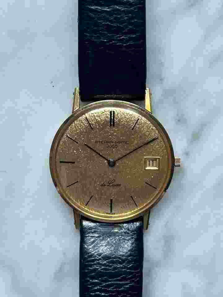Eterna Matic 3000 DeLuxe 1974 18 ct EternaMatic WITH ALL DOCUMENTS and original box