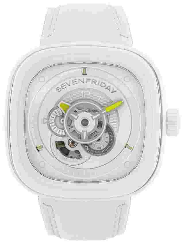 Sevenfriday P1-4
                           
                                 P-Series Caipi Automatic White Ceramic Leather Mens Watch P1C/04