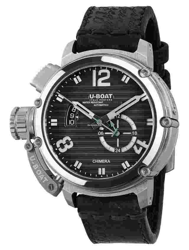 U-Boat Chimera
                           
                                 Nero Automatic Black Dial Black Leather Date Mens Watch 9605