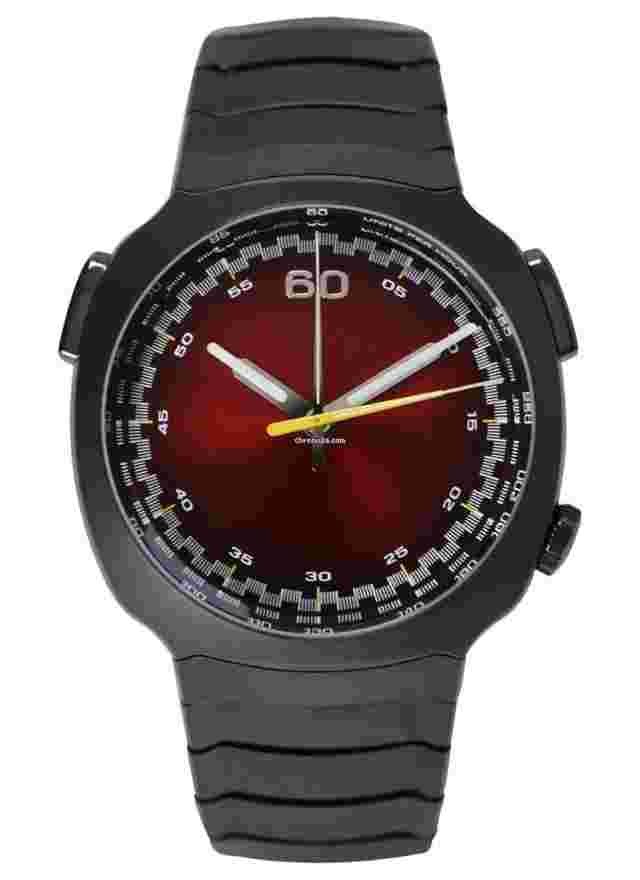H.Moser & Cie.
                           
                                 H. Moser and Cie Streamliner Flyback Chronograph Cortina in Blackened Steel on Blackened Steel Bracelet with Funky Fume Red Dial F1 Limited Edition of 20