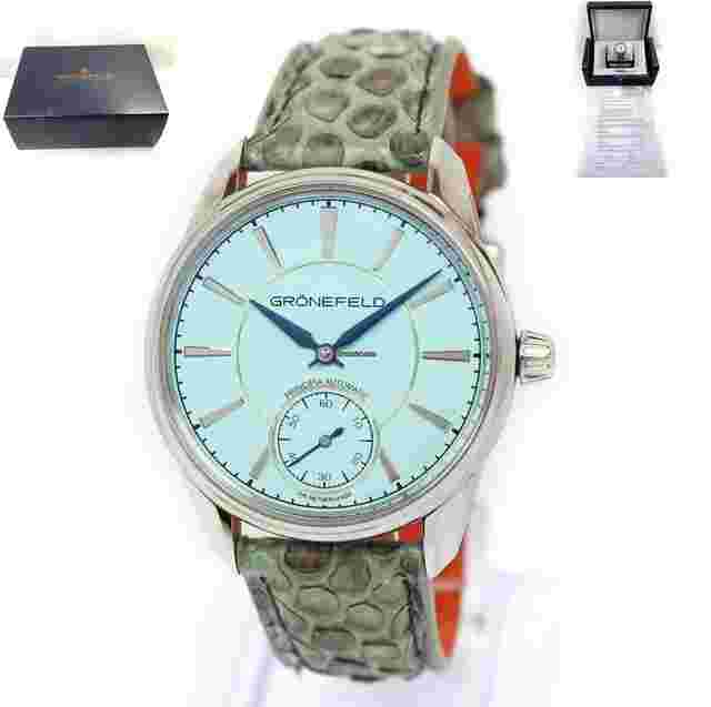 Grönefeld
                           
                                 1941 Principia 39.5MM Tiffany Blue Dial Steel Box Papers