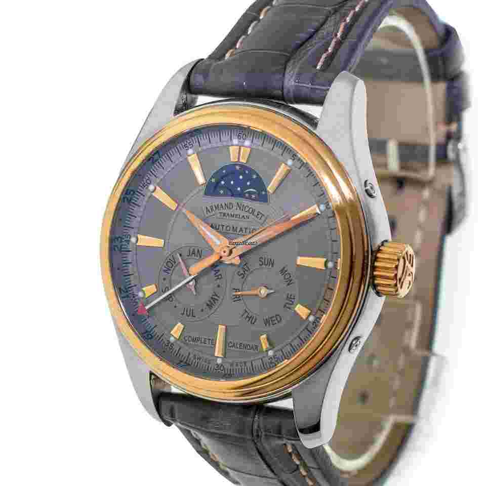 Armand Nicolet M02
                           
                                 Complete Calendar 43mm Stainless Steel and Rose Gold Grey Dial 8642B-GR