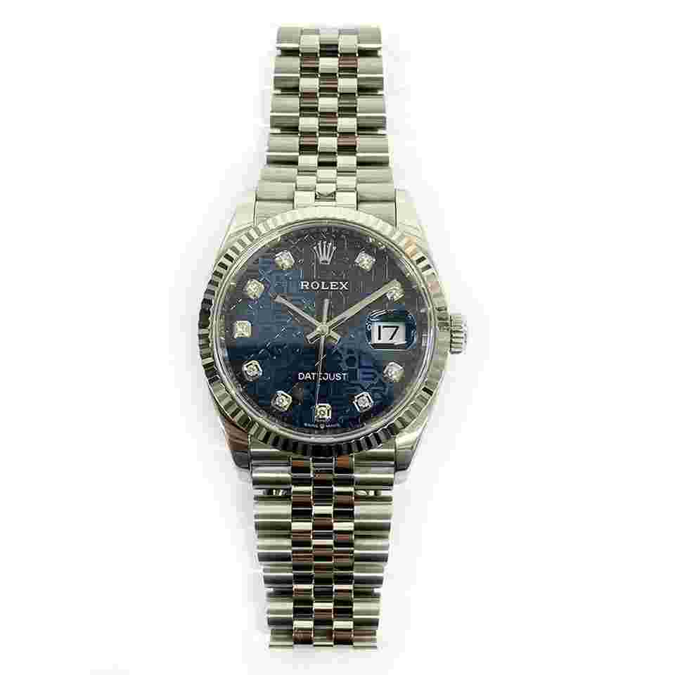 Rolex Datejust 36
Stainless Steel Blue Jubilee Diamond Dial 126234