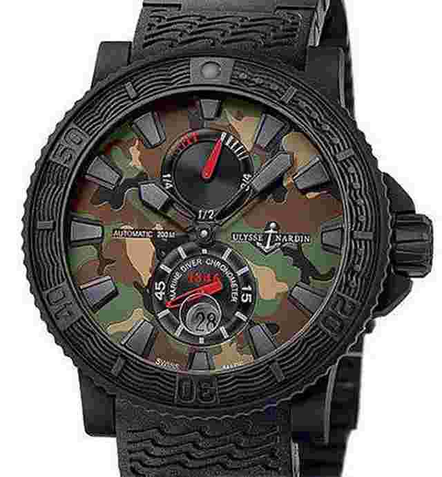Ulysse Nardin Diver Black Sea
                           
                                 Maxi Marine Diver Military Camouflage PVD Stainless steel Man's Watch