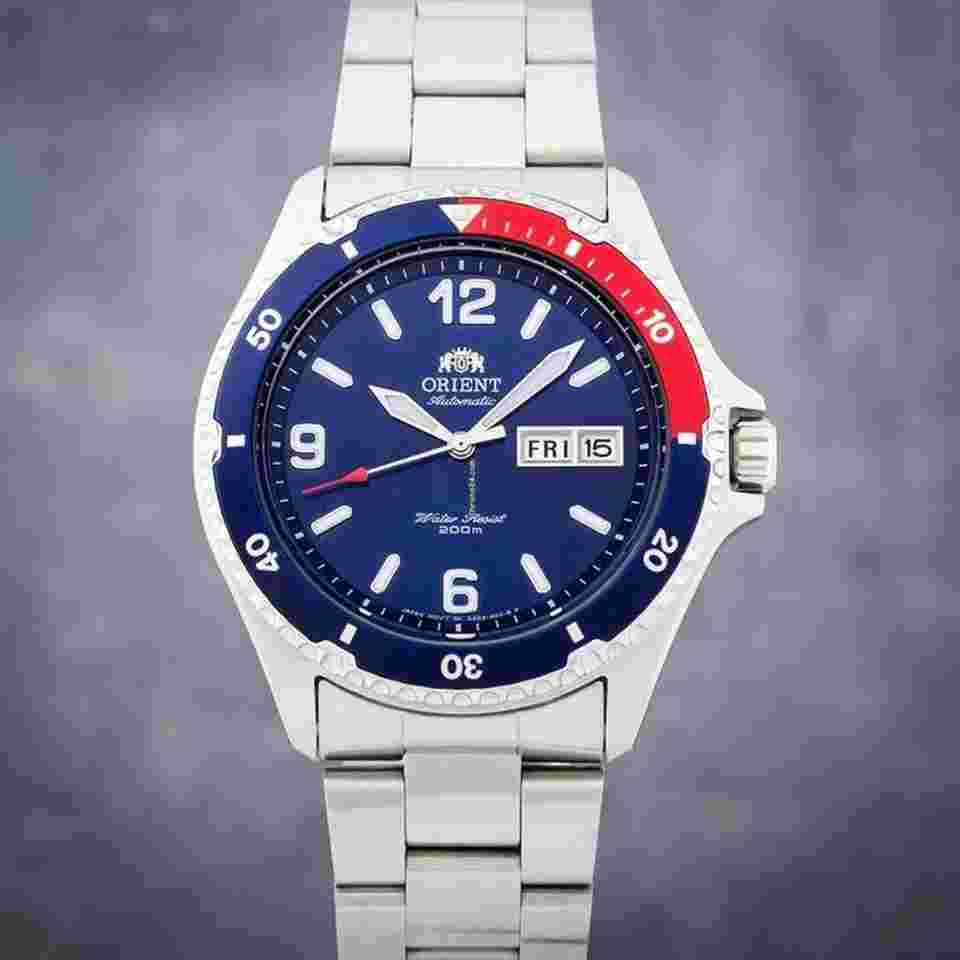 Orient Mako
men's automatic diving watch Orient Mako II TAA02009D 41.5 mm 200 m WR steel strap
