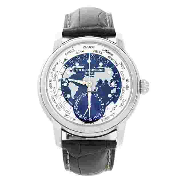 Frédérique Constant Worldtimer Blue Men's Watch - FC-718NWM4H6