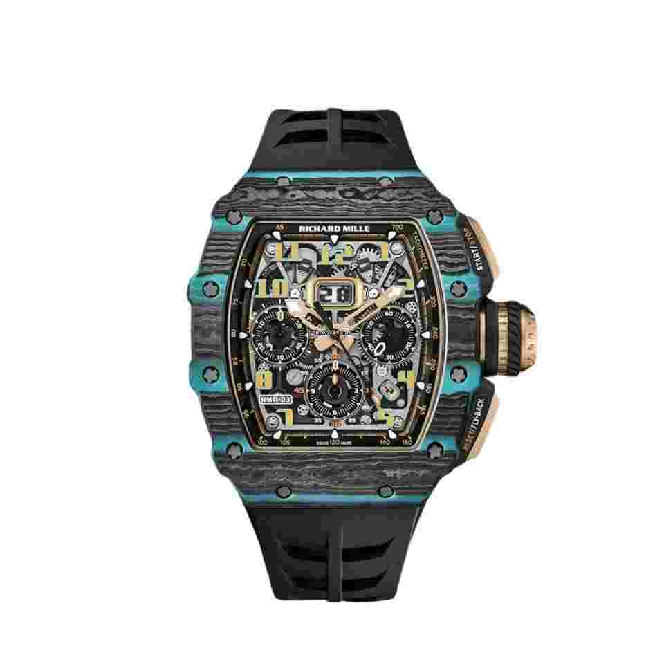 Richard Mille RM 011
                           
                                 11-03 'Ultimate Edition' Flyback Chronograph Carbon Turquoise Quartz TPT