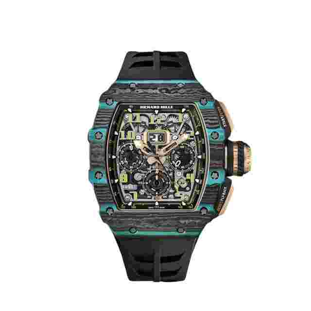 Richard Mille RM 011
                           
                                 11-03 'Ultimate Edition' Flyback Chronograph Carbon Turquoise Quartz TPT