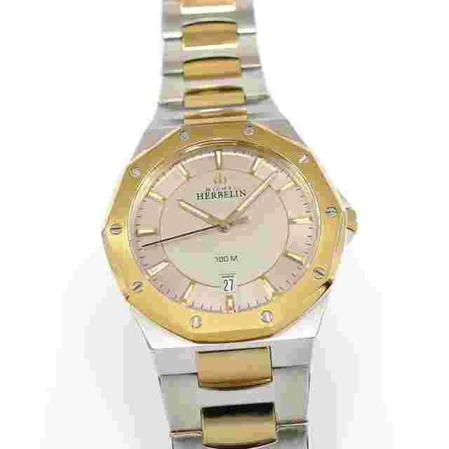 Michel Herbelin Odyssée 12231 Grey Dial Gold PVD & Date Men's 41mm 12231/BT12