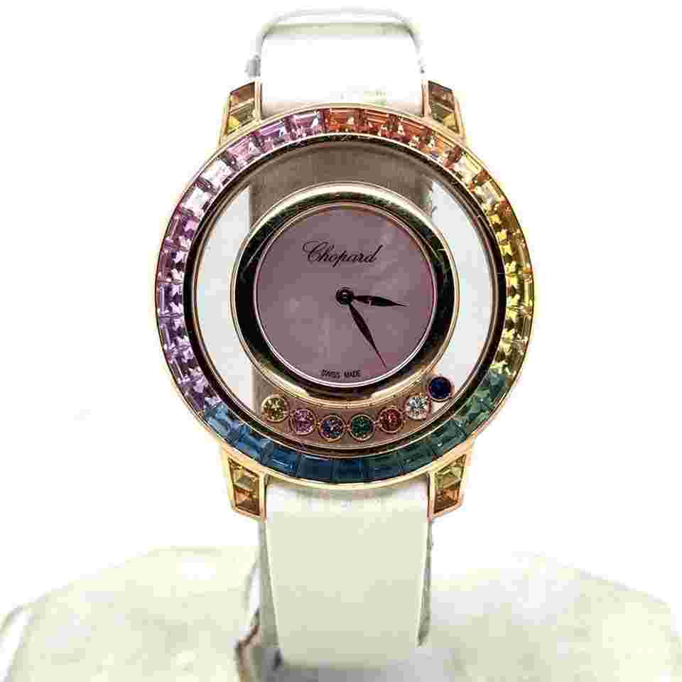 Chopard Happy Diamonds
                           
                                 Icons Quartz 35mm 18k RoseGold Rainbow Ladies 20A002-5901
