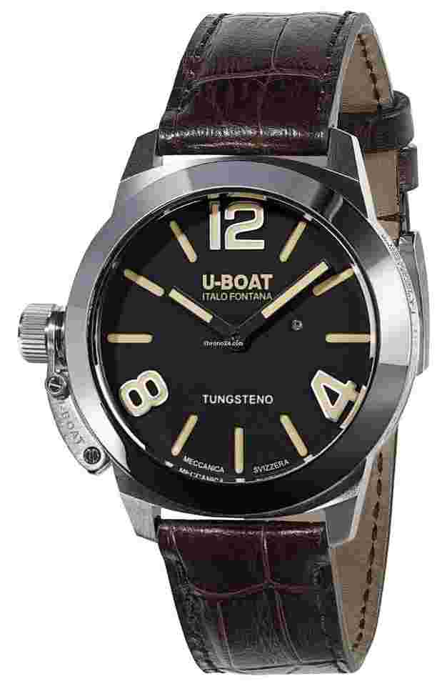 U-Boat Classico
                           
                                 Stratos Manual Wind Steel Black Dial Leather Mens Watch 9002