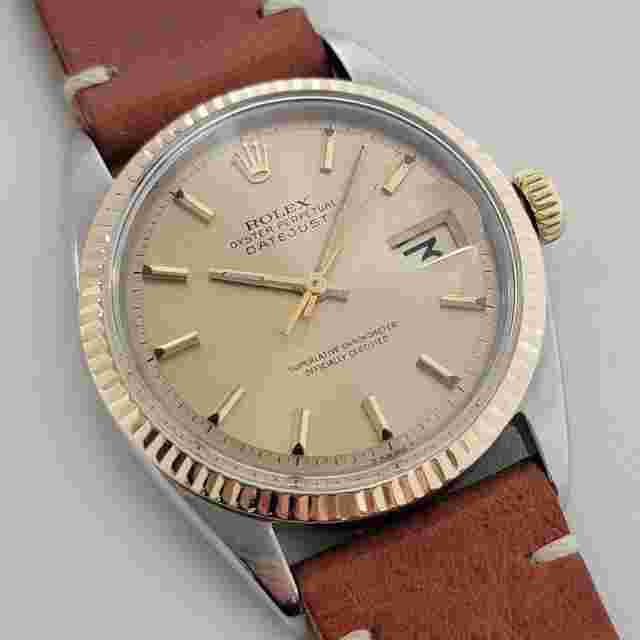 Rolex Datejust 36
                           
                                 Mens Rolex Oyster Datejust 1601 36mm 18k Gold SS Automatic 1960s Swiss RA318B