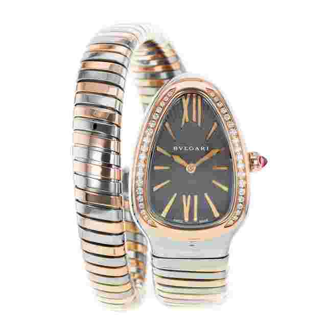 Bulgari Serpenti
                           
                                 102681 35mm Factory Diamond Steel Rose Gold Ladies Watch
