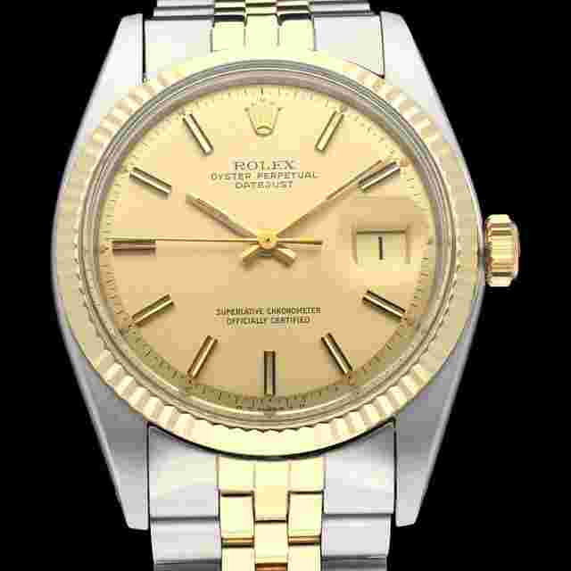 Rolex Datejust 36
                           
                                 1601 / Gold Sigma Dial Two-Tone / With Box / Gold Steel / Jubilee / 36mm / 1973