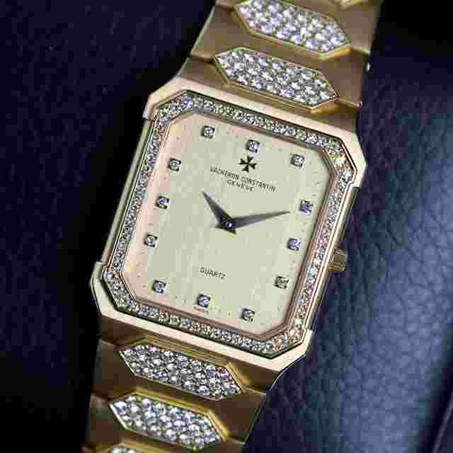 Vacheron 222 70503/415j Vintage (80s) VERY RARE FACTORY DIAMONDS PIECE UNIQUE