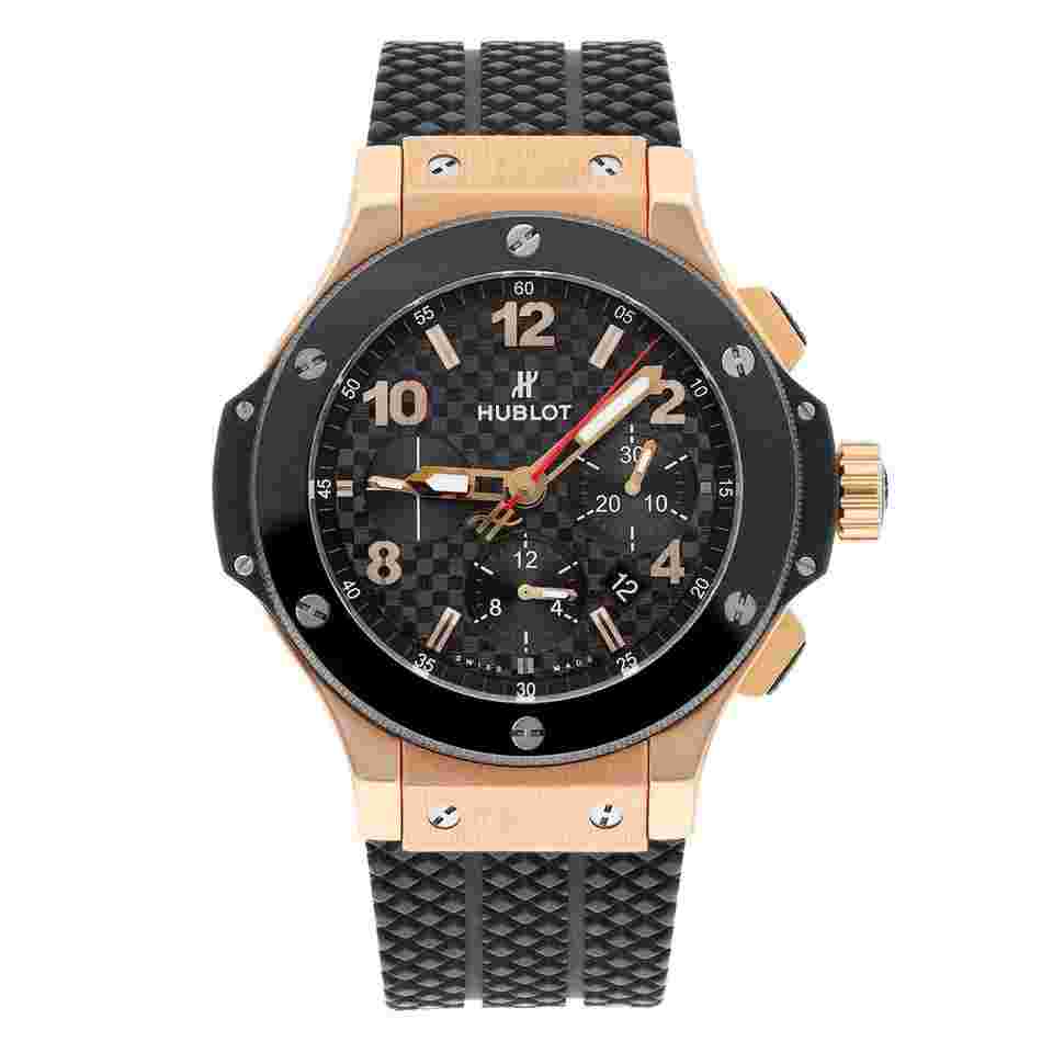 Hublot Big Bang 44 mm Black 301.PB.131.RX Rose Gold with Black Rubber Watch