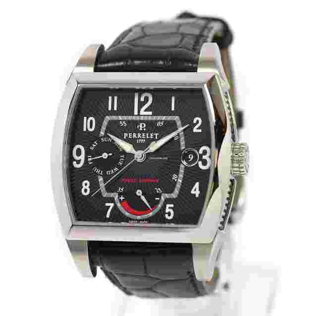 Perrelet
                           
                                 Power Reserve Day Date A1021 Black Dial 38MM Stainless Steel