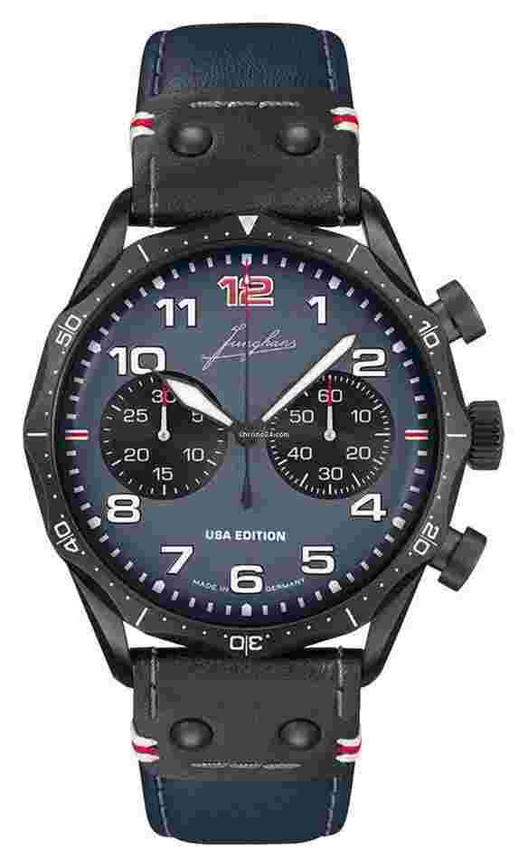 Junghans
                           
                                 Pilot Chronoscope Automatic Chronograph Leather Mens Watch 27/3395.00