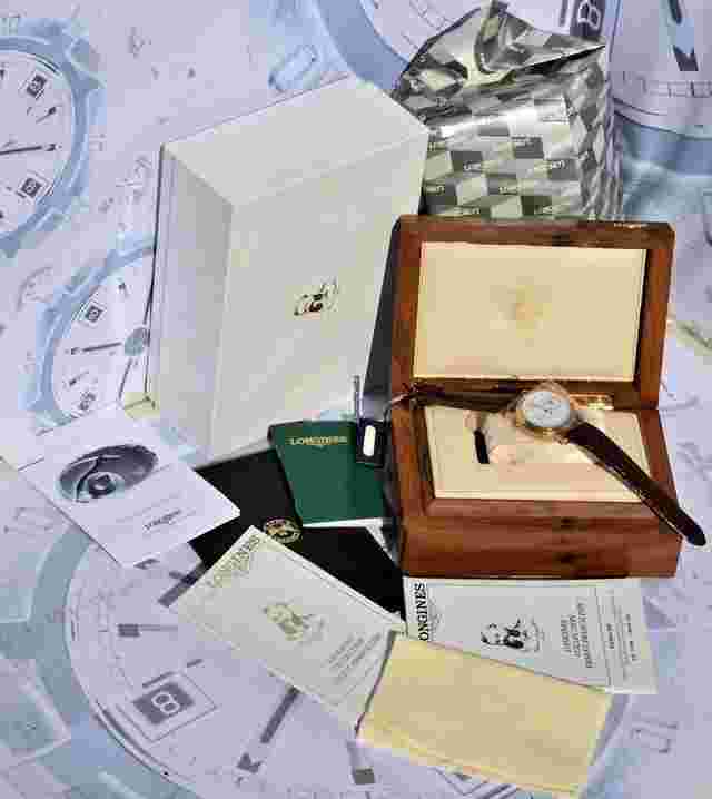 Longines
                           
                                 Francillon 18kt Gold Rattrapante Chrono Very Rare 1998 New Nos Complete