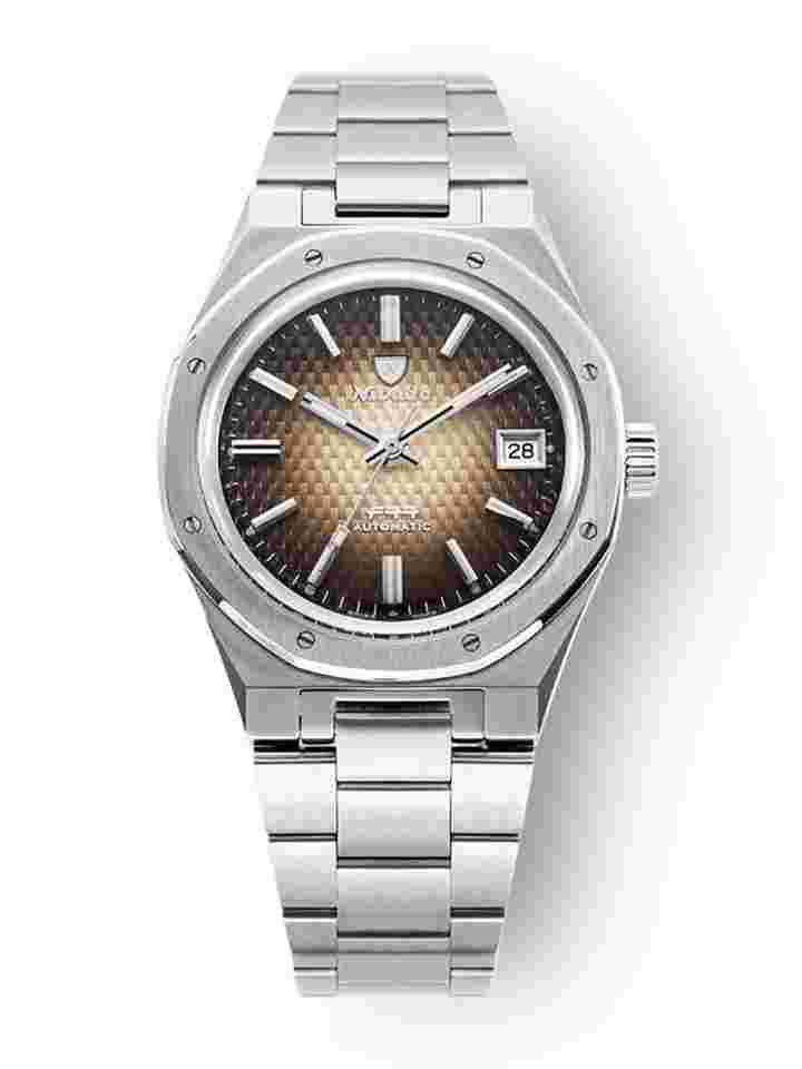 Nivada Grenchen F77 Automatic Brown with Date 