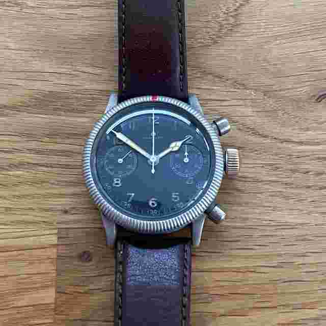 Tutima [231] - Tutima - Glashütte UROFA 59 / Fliegerchronograph / Fliegeruhr / Uhr WWII vor einigen Jahren bei Uhrmachermeister BUSE restauriert