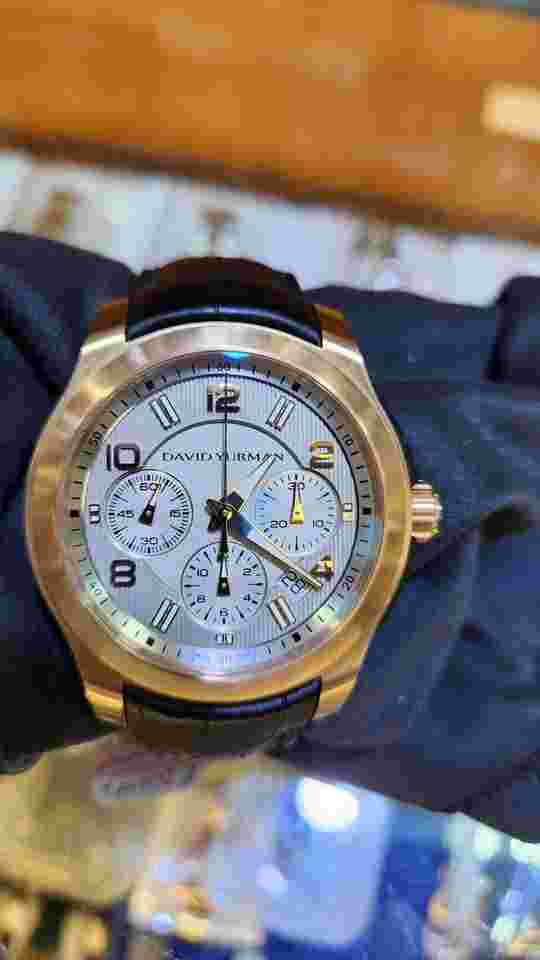 David Yurman Chronograph Revolution 18k Rose Gold NEW UNWORN 