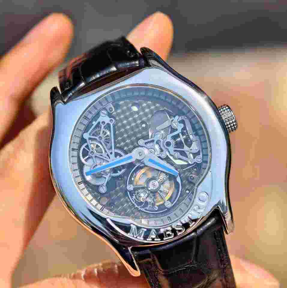 Gerald Charles Only limited to one white gold diamond tourbillon watch 38MM.Gérald Genta