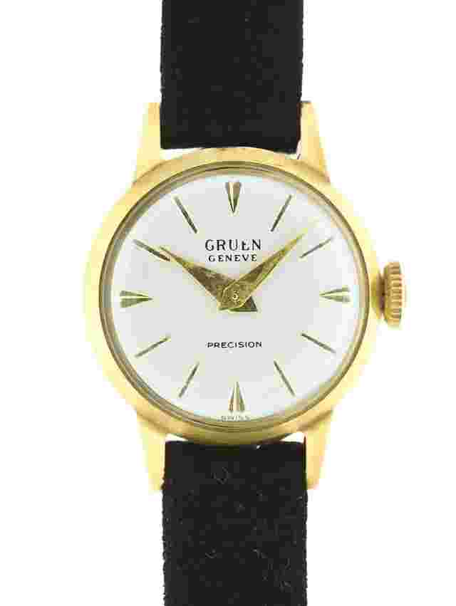 Gruen Genève NOS 18 k Yellow Gold 1960s