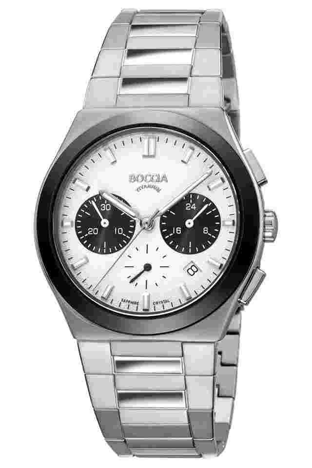 Boccia 3736-01 Herrenuhr Chronograph Titan Saphirglas 