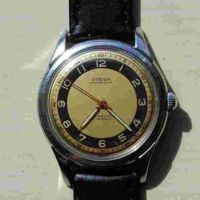 Oreba Camille Barre Vintage Gents Dresswatch Waterproof Incabloc 17 Jewels 