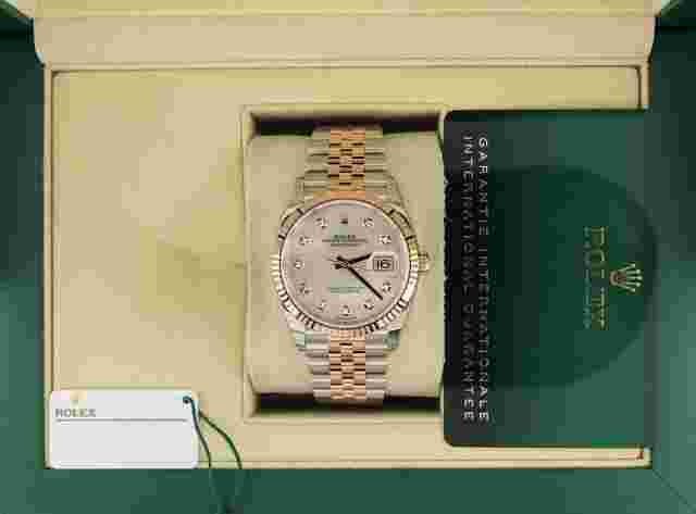 Unworn 2025 Rolex 126231 White MOP Diamond TT Jubilee Rose W Datejust 36mm