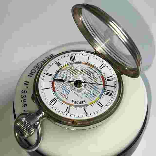 J. L. & A. Béguelin Universal World Timer Spherometer Rare 12 hour Pocket Watch Swiss made circa 1885. 