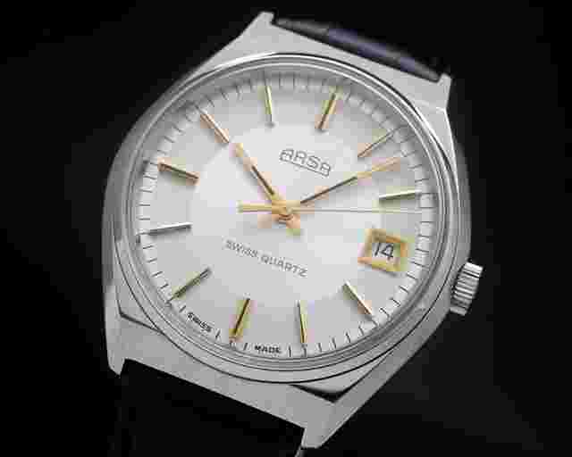 ARSA (Auguste Reymond SA) New Old Stock 1970's very rare dress vintage quartz NOS SERVICED WARRANTY With an AS-ESA 536.121 movement 