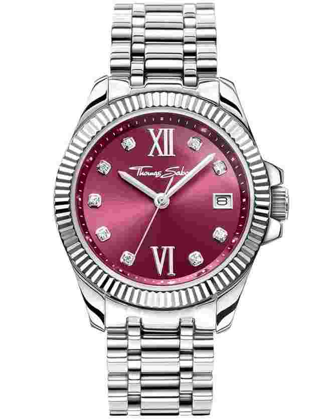 Thomas Sabo WA0407-201-212 Damenuhr Divine Burgundy 33mm 10ATM