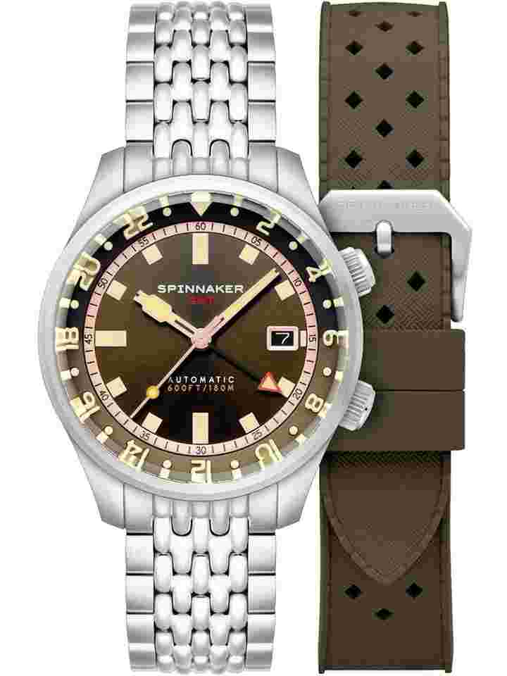 Spinnaker SP-5121-22 Herrenuhr Bradner GMT Automatik 42mm 18ATM