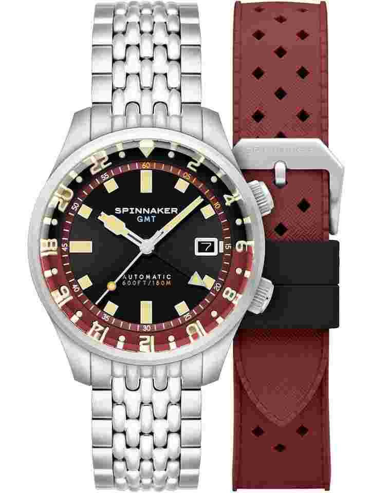 Spinnaker SP-5121-11 Herrenuhr Bradner GMT Automatik 42mm 18ATM