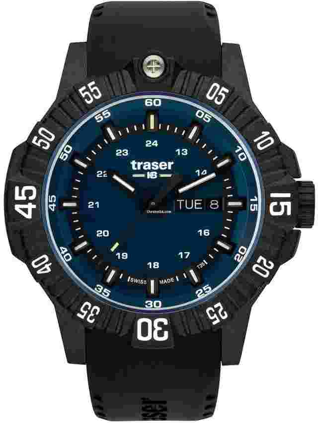 Traser H3 110725 P99 Q Tactical Blue Herrenuhr 46mm 20ATM