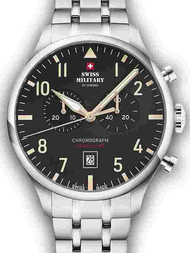 Swiss Military SM34098.04 Vintage Chronograph Herrenuhr 43mm 10ATM