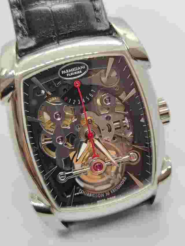 Parmigiani Fleurier Kalpa Limited edition of 30 platinum hollow tourbillon watch 37X44MM.PFH159.2002800.HA1441