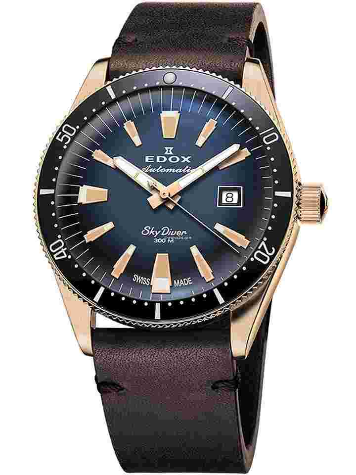 Edox 80126-BRN-BUIDR Skydiver Automatik Limited Edition Herrenuhr 42mm 30ATM