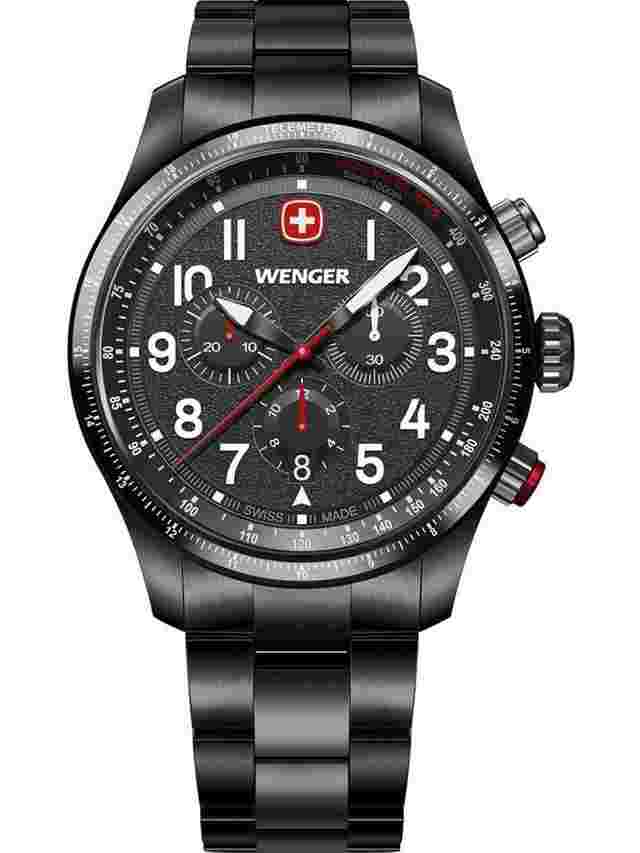 Wenger 01.0543.117 Herrenuhr Terragraph Chrono 43mm 10ATM