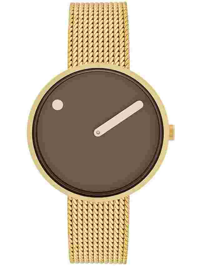 PICTO 34001-0914G Mocha Brown Unisex 34mm 5ATM