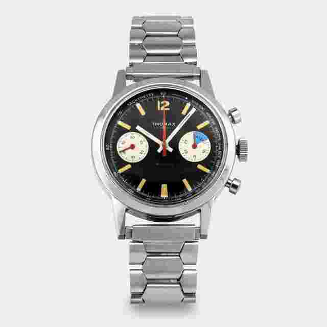 THOMAX | Jumbo Yachting Chronograph Multicolored Tritium Dial | Red Seconds & Counters | Valjoux 