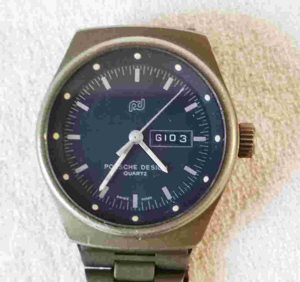 Orfina Porsche design 7050 S orologio sportivo da polso data e giorno Swiss made waterresistant 10 , movimento al quarzo acciaio