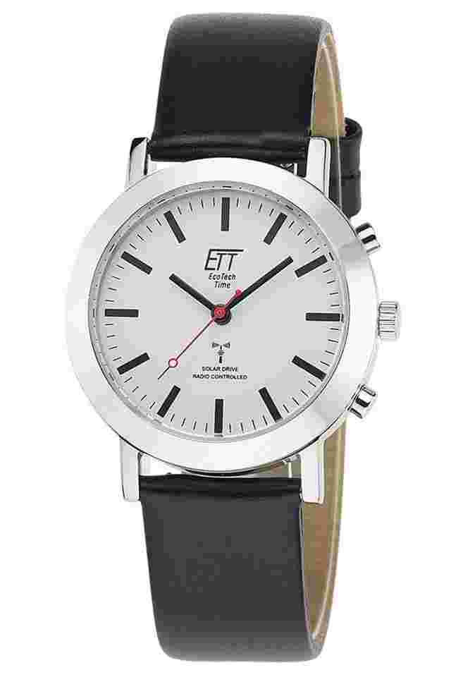 ETT Eco Tech Time ELS-11581-11L Funk-Solar Damenuhr Station Watch mit Lederband