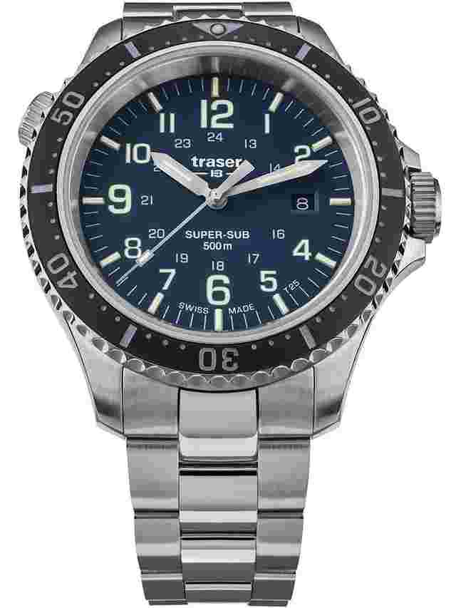Traser H3 109375 P67 T25 SuperSub Blue Herrenuhr 46mm Taucheruhr 50ATM