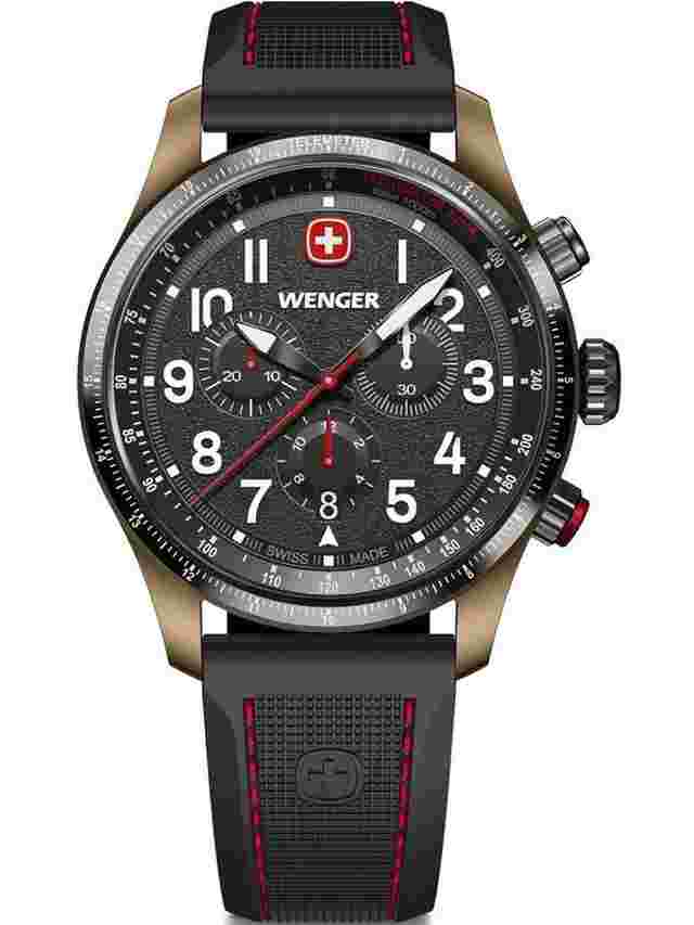 Wenger 01.0543.113 Herrenuhr Terragraph Chrono 43mm 10ATM
