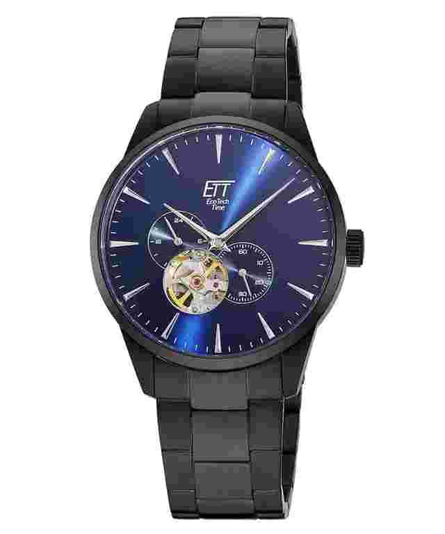 ETT Eco Tech Time EGS-40405-31M Herren-Automatikuhr Motion Drive Schwarz/Blau 